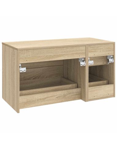 Set di mobili per il bagno 2 pz Rovere Sonoma