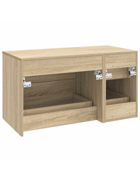 Set di mobili per il bagno 2 pz Rovere Sonoma