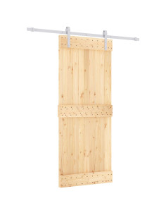 Porta scorrevole Naturale e Bianco 85 x 210 cm 2