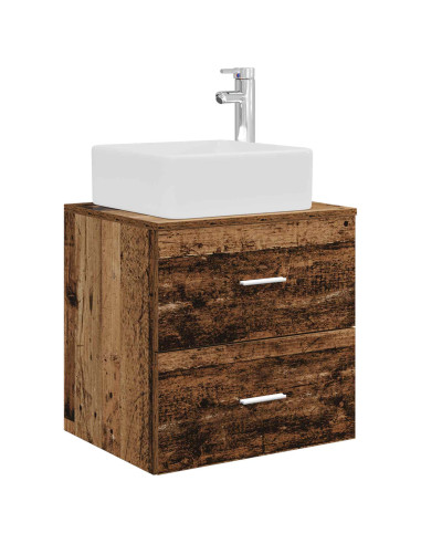 Set di Armadi da Bagno 3 pz Legno antico 53 x 34,5 x 63 cm