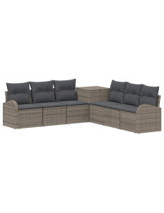 Set di divani 7 pz Grigio e Grigio Scuro 2