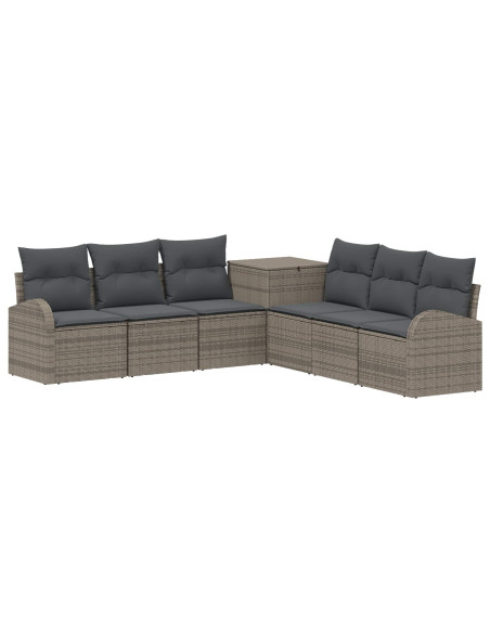 Set di divani 7 pz Grigio e Grigio Scuro