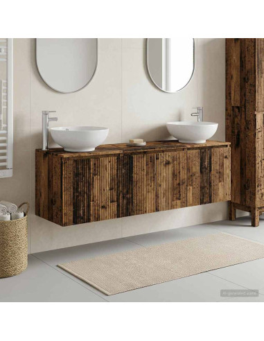 Set di Armadi da Bagno 3 pz Legno antico 49,5 x 44,5 x 65 cm