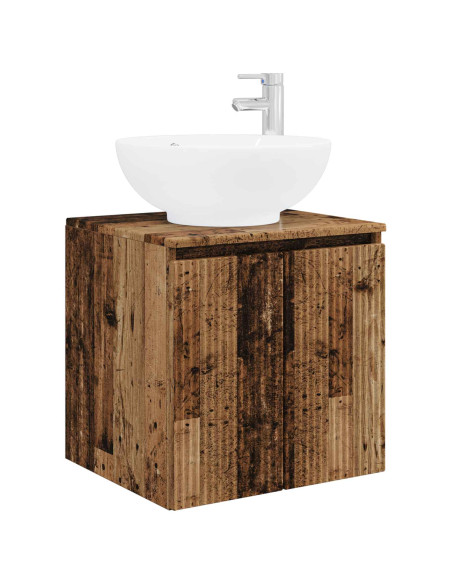 Set di Armadi da Bagno 3 pz Legno antico 49,5 x 44,5 x 65 cm