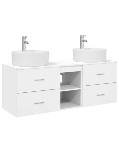 Set di Armadi da Bagno 3 pz Bianco 49,5 x 44,5 x 65 cm 2