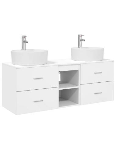Set di Armadi da Bagno 3 pz Bianco 49,5 x 44,5 x 65 cm
