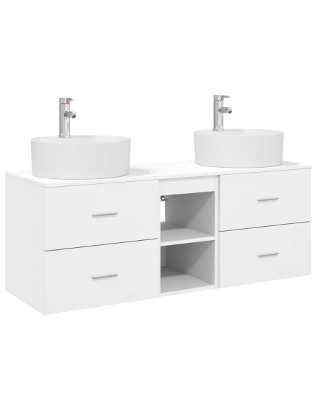 Set di Armadi da Bagno 3 pz Bianco 49,5 x 44,5 x 65 cm