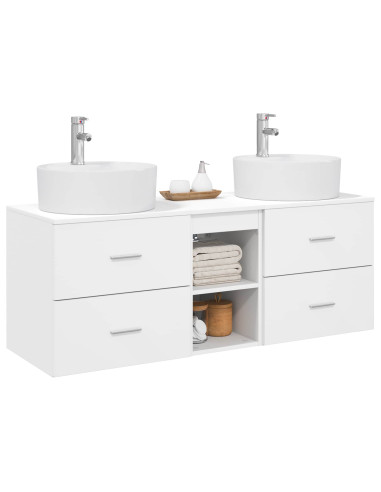 Set di Armadi da Bagno 3 pz Bianco 49,5 x 44,5 x 65 cm