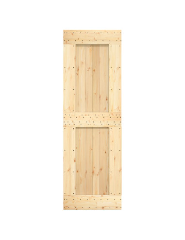 Porta scorrevole Naturale e Nero 70 x 210 cm