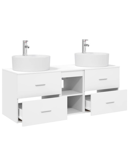 Set di Armadi da Bagno 3 pz Bianco 49,5 x 44,5 x 65 cm