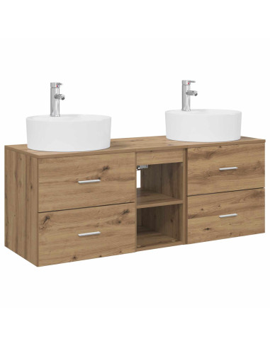 Set di Armadi da Bagno 3 pz Rovere Artigianale
