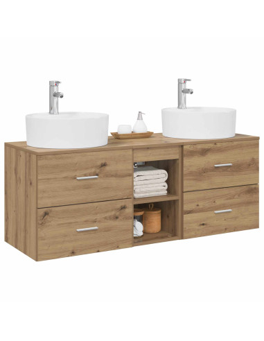 Set di Armadi da Bagno 3 pz Rovere Artigianale