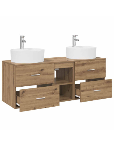 Set di Armadi da Bagno 3 pz Rovere Artigianale