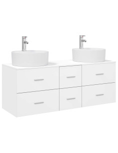 Set di mobili per il bagno 3 pz Bianco 49,5 x 44,5 x 65 cm 2