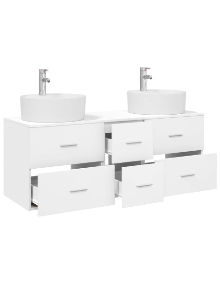 Set di mobili per il bagno 3 pz Bianco 49,5 x 44,5 x 65 cm
