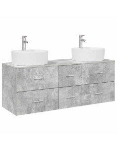Set di mobili per il bagno 3 pz Grigio Cemento 2