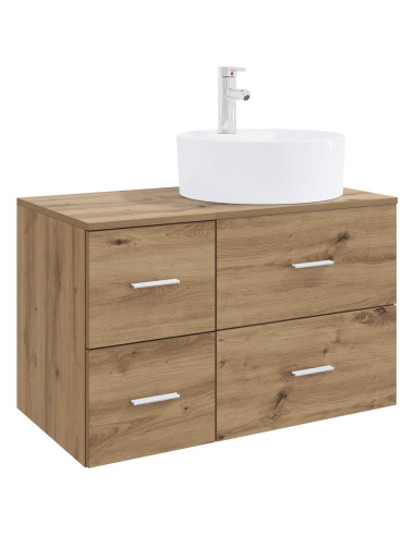 Set di mobili per il bagno 2 pz Rovere Artigianale