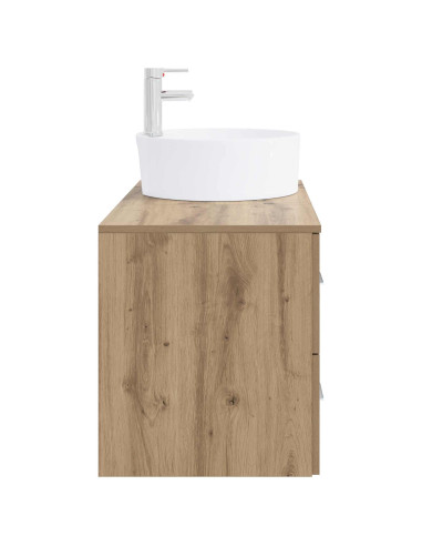 Set di mobili per il bagno 2 pz Rovere Artigianale