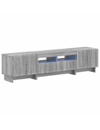 Mobile TV LED a 5 pezzi Sonoma grigio Legno ingegnerizzato