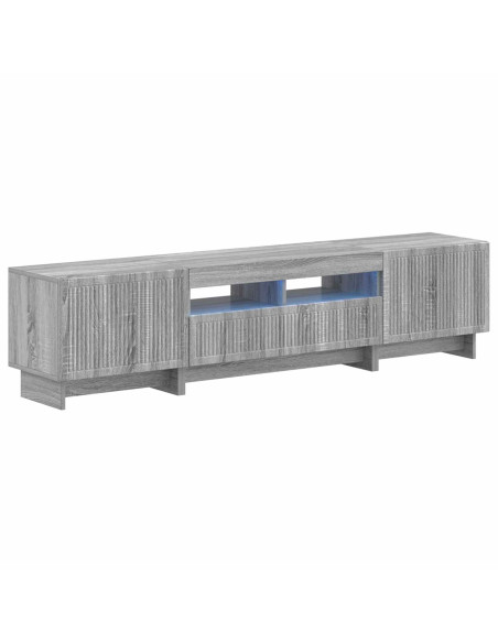 Mobile TV LED a 5 pezzi Sonoma grigio Legno ingegnerizzato