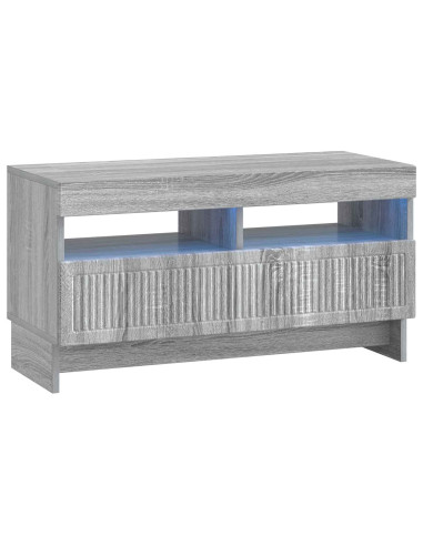 Mobile TV LED a 5 pezzi Sonoma grigio Legno ingegnerizzato