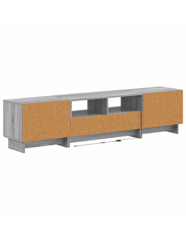 Mobile TV LED a 5 pezzi Sonoma grigio Legno ingegnerizzato