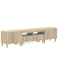 Mobile TV LED a 5 pezzi Rovere Sonoma Legno ingegnerizzato