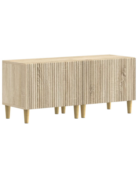 Mobile TV LED a 5 pezzi Rovere Sonoma Legno ingegnerizzato