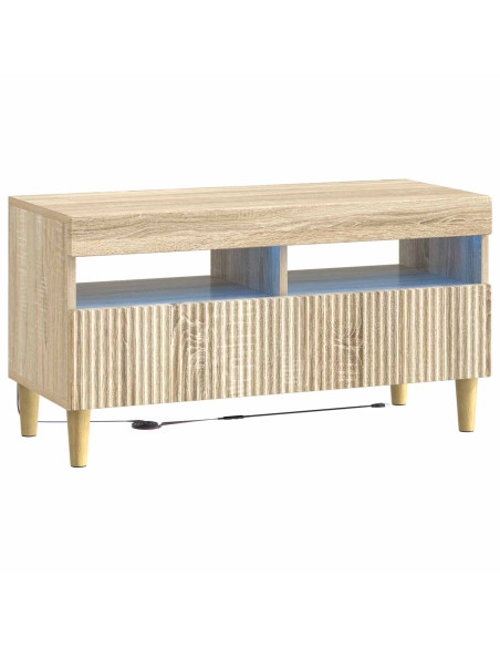 Mobile TV LED a 5 pezzi Rovere Sonoma Legno ingegnerizzato