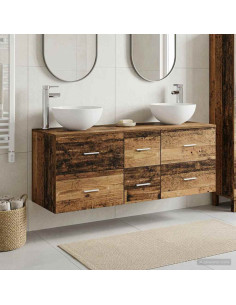 Set di Armadi da Bagno 3 pz Legno antico 49,5 x 41 x 64,5 cm