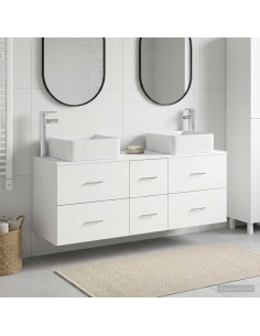 Set di Armadi da Bagno 3 pz Bianco 49,5 x 41 x 63 cm