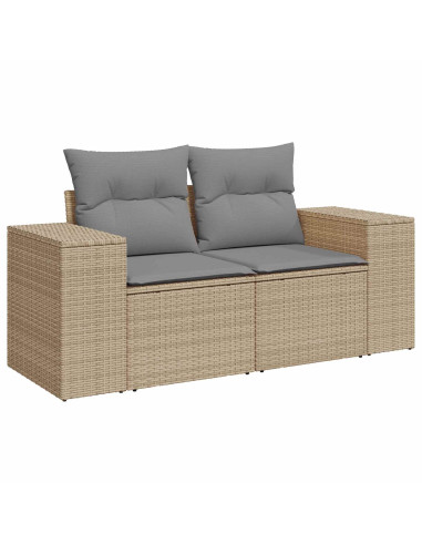 Set di divani 5 pz Beige e Grigio Chiaro
