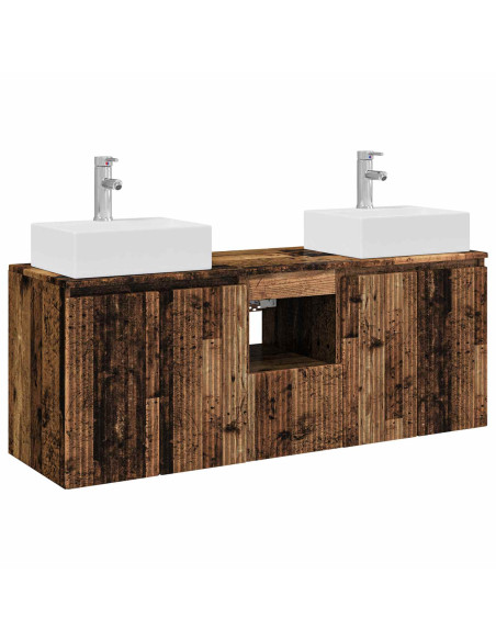 Set di Armadi da Bagno 3 pz Legno antico 49,5 x 41 x 62,5 cm