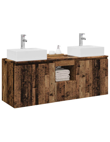 Set di Armadi da Bagno 3 pz Legno antico 49,5 x 41 x 62,5 cm