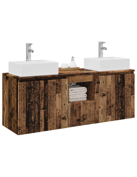 Set di Armadi da Bagno 3 pz Legno antico 49,5 x 41 x 62,5 cm
