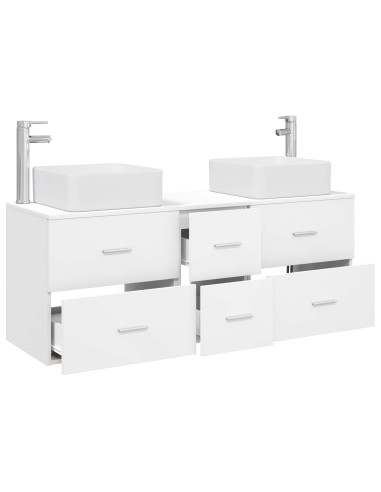 Set di Armadi da Bagno 3 pz Bianco 49,5 x 41 x 63 cm