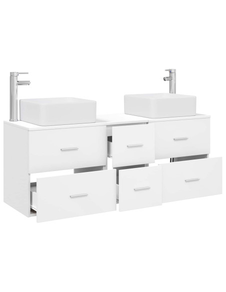 Set di Armadi da Bagno 3 pz Bianco 49,5 x 41 x 63 cm