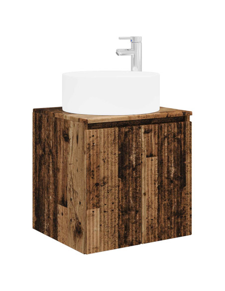 Set di Armadi da Bagno 3 pz Legno antico 49,5 x 44,5 x 65,5 cm