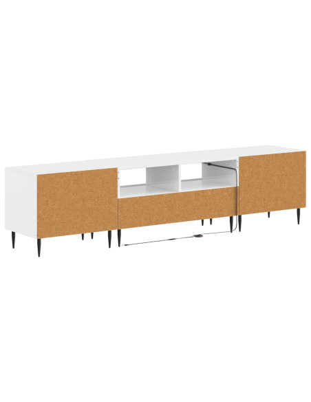 Mobile TV LED a 3 pezzi Bianco Lucido Legno ingegnerizzato