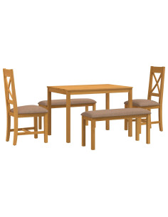 Set da pranzo 5 pz Grigio Legno di Quercia Massello 2