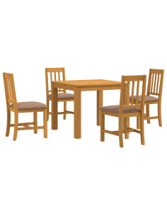 Set da pranzo 5 pz Grigio Legno di Quercia Massello 2