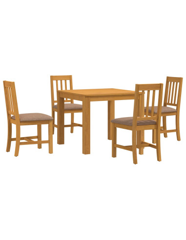Set da pranzo 5 pz Grigio Legno di Quercia Massello