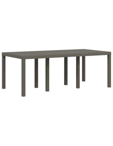 Set da Pranzo per Giardino 9 pz Grigio chiaro e Antracite PP