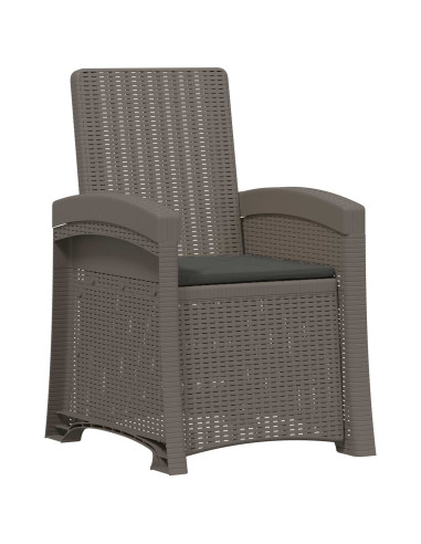 Set da Pranzo per Giardino 9 pz Grigio chiaro e Antracite PP