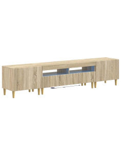 Mobile TV LED a 5 pezzi Rovere Sonoma Legno ingegnerizzato