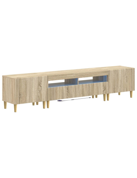 Mobile TV LED a 5 pezzi Rovere Sonoma Legno ingegnerizzato