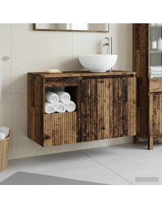Set di mobili per il bagno 2 pz Legno antico