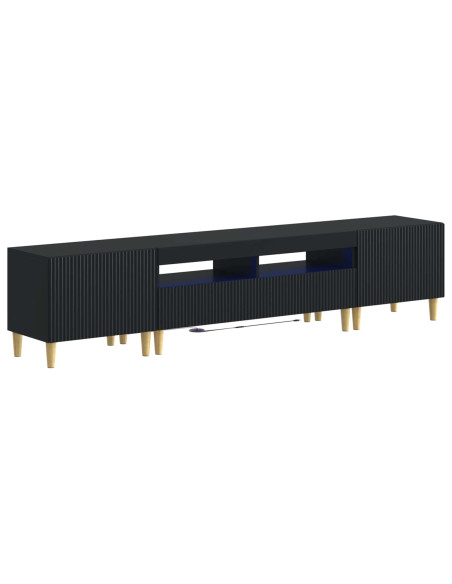 Mobile TV LED a 5 pezzi ARNHEM Nero Legno ingegnerizzato