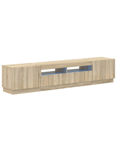 Mobile TV LED a 5 pezzi Rovere Sonoma Legno ingegnerizzato