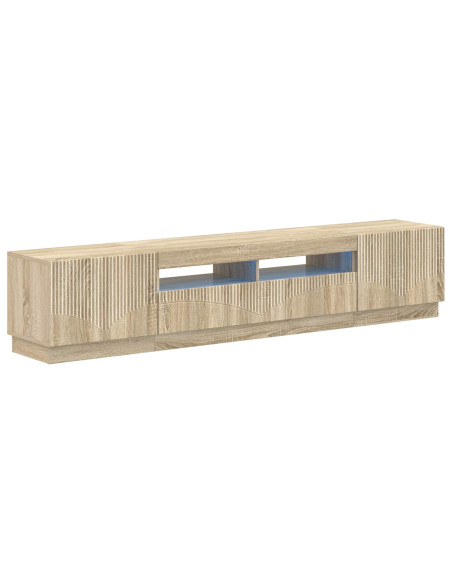 Mobile TV LED a 5 pezzi Rovere Sonoma Legno ingegnerizzato